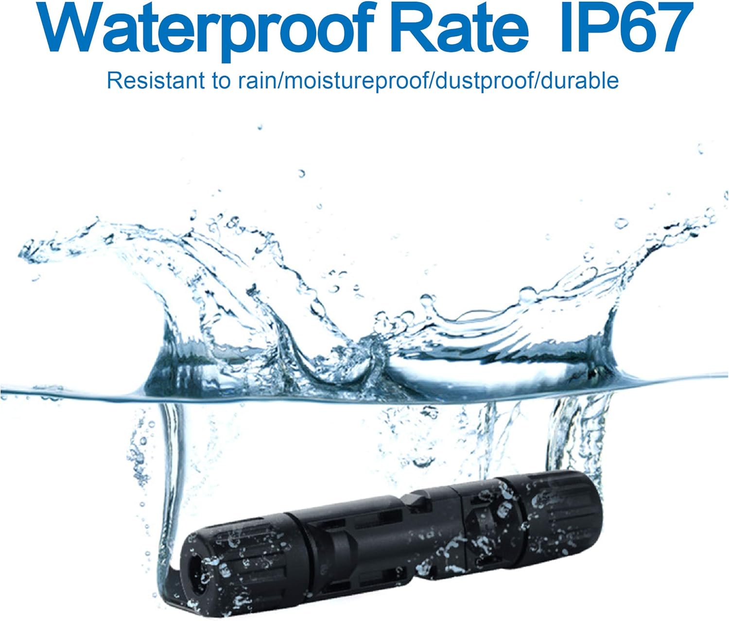 Ruikarhop 5 Pair Solar Connectors Solar Panel Cable Connectors MC-4 Male/Female IP67 Solar Connectors: Garden & Outdoor
