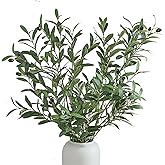 Vicrol 2 PCS 39 Inch Faux Olive Branches Artificial Flowers Greenery Stems Olive Tree Branch for Vase Filler Home Decor Indoor