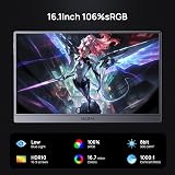 ARZOPA 16.1 Inch 144Hz Portable Monitor 106% sRGB FHD HDR Grey Z1FC view 3