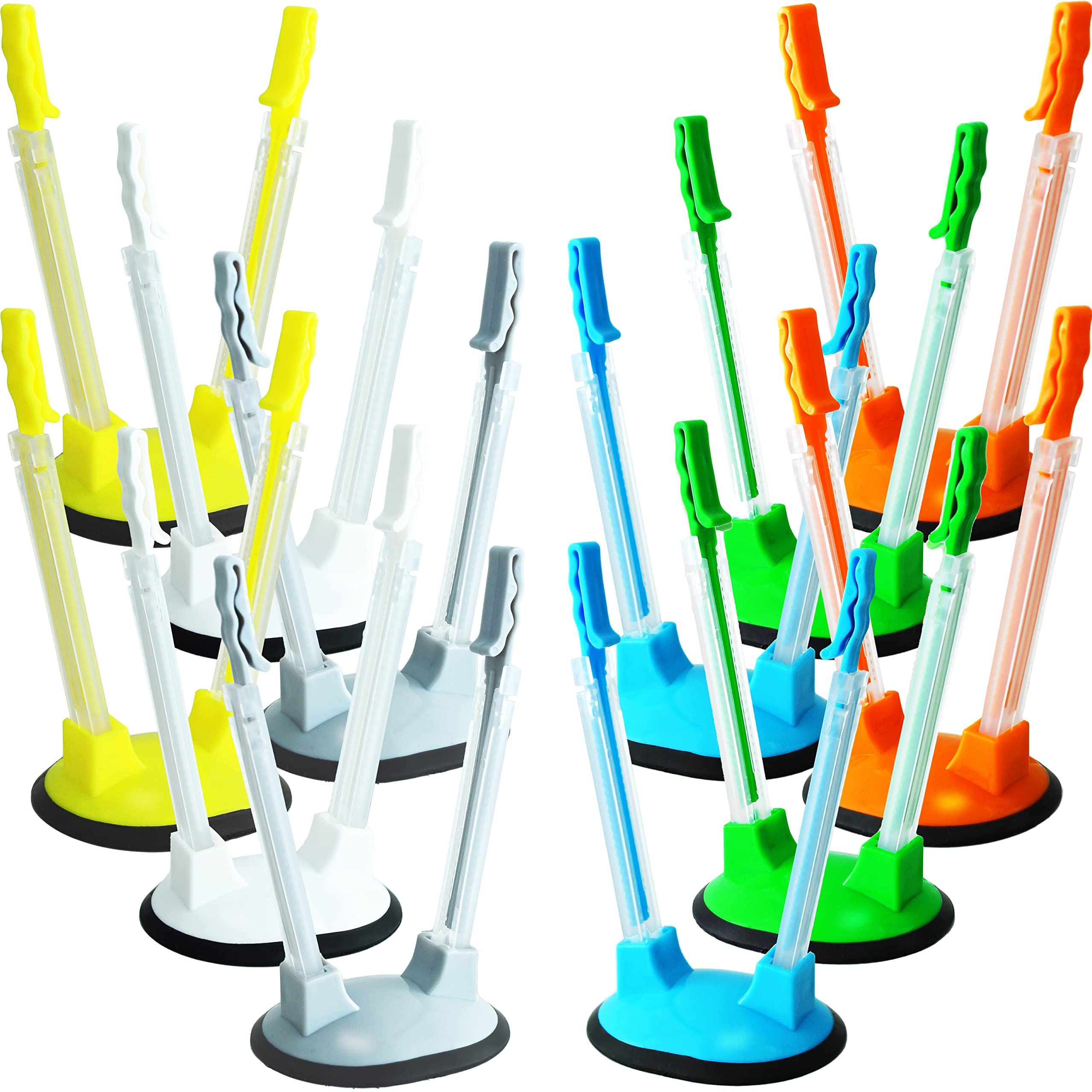 Photo 1 of 12 Pack Baggy Rack Stand Adjustable Freezer Bag Holder Stand Ziplock Bag Holder for Filling With No Food Spills or Kitchen Mess (Multicolor)