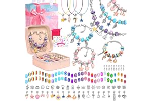Kit de fabrication de bracelets à breloques pour filles, 140 pièces, kit de fabrication de bijoux pour adolescentes, filles d