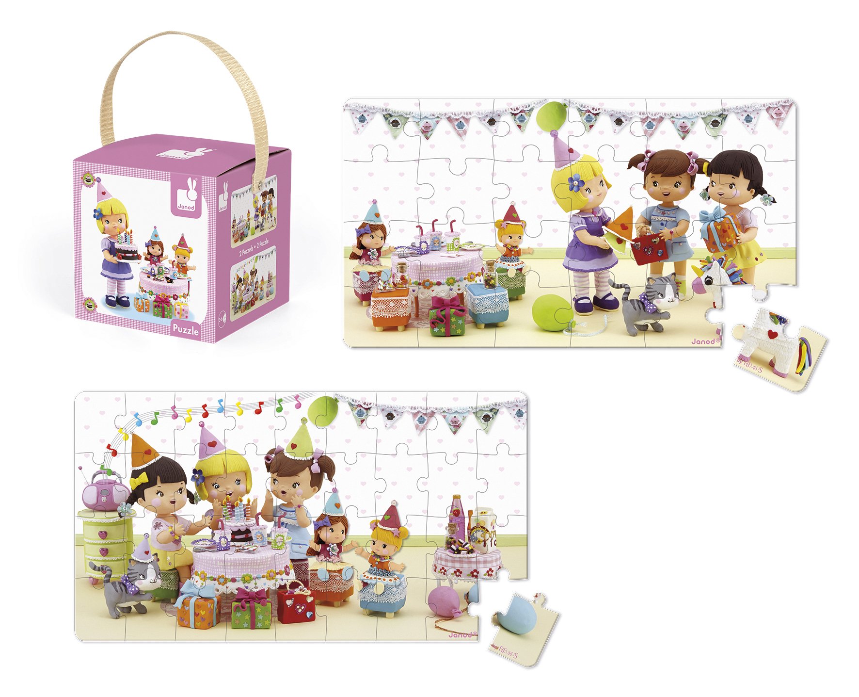Jura Toys J02768 Janod Lovely Juliette Celebrates Her Birthday Puzzle