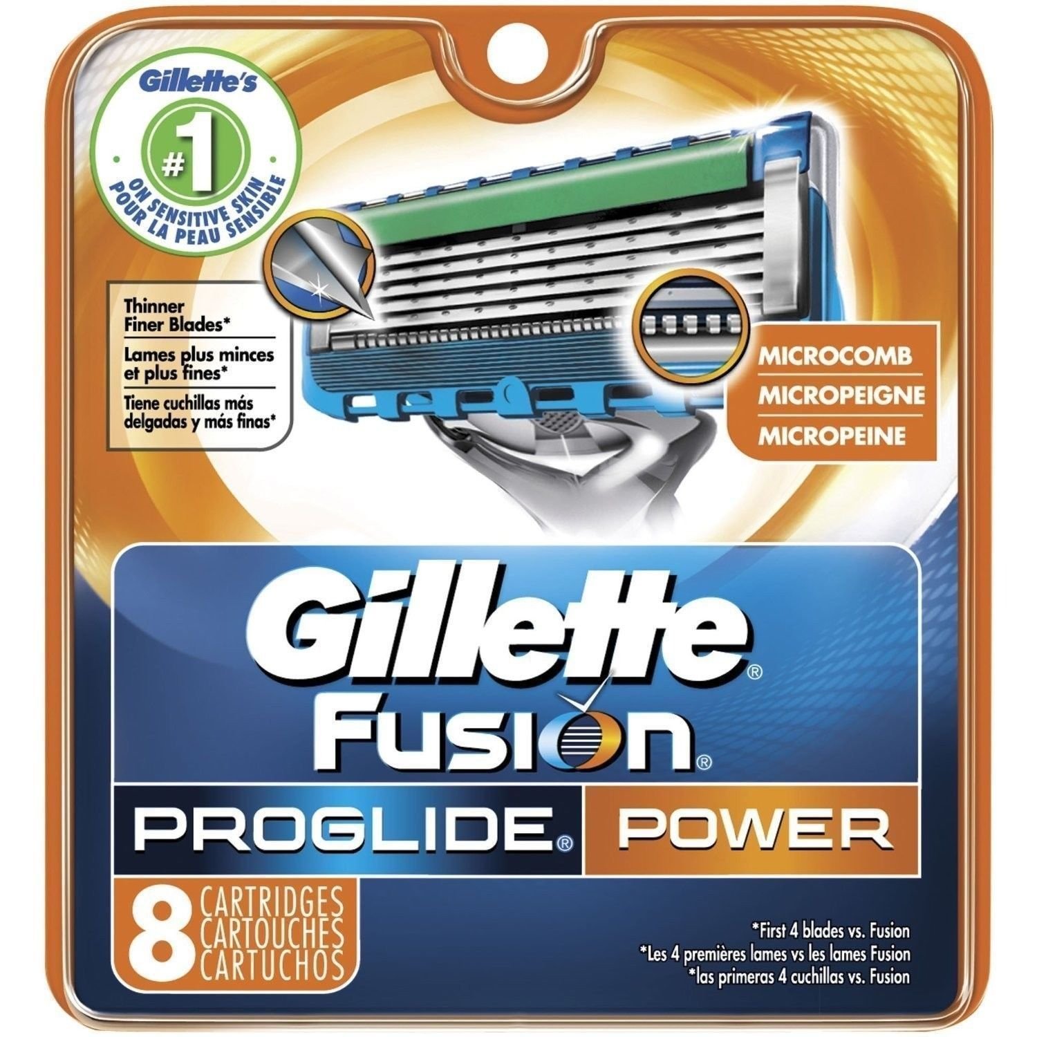 Gillette Fusion Proglide Power - 8 Pack