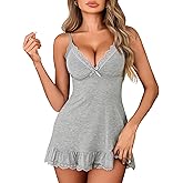 Avidlove Women Lingerie Lace Chemise V Neck Sexy Nightgown Modal Babydoll Sleepwear