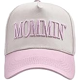 Funny Mommin Hat for Women, Mama Too Busy to Care Truck Hat Gifts Adjustable Washed Cotton Embroidered Mom Baseball Cap