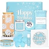 Birthday Gifts for Teen Girls, Women, Teenage Girl Birthday Gift Sets for Teen Girls Tween Gifts for Teenage Girl Cute Daisy Aesthetic Glass Cup Gift Basket for Teens, Her, Women, Sister, Friend