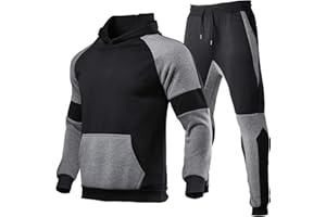 HHGKED Men's Track Suits 2 Piece Set Active Jogging Suits Long Sleeve Sweatsuits Casual Outfits