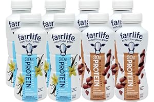 Niro Assortment | Fairlife Protein Shakes, Pack Of 8 - Chocolate Fairlife Shake And Fairlife Vanilla Protein Shake Variety, 11.5 Oz Each - Premium Fairlife Protein Shake With Beverage Sleeve