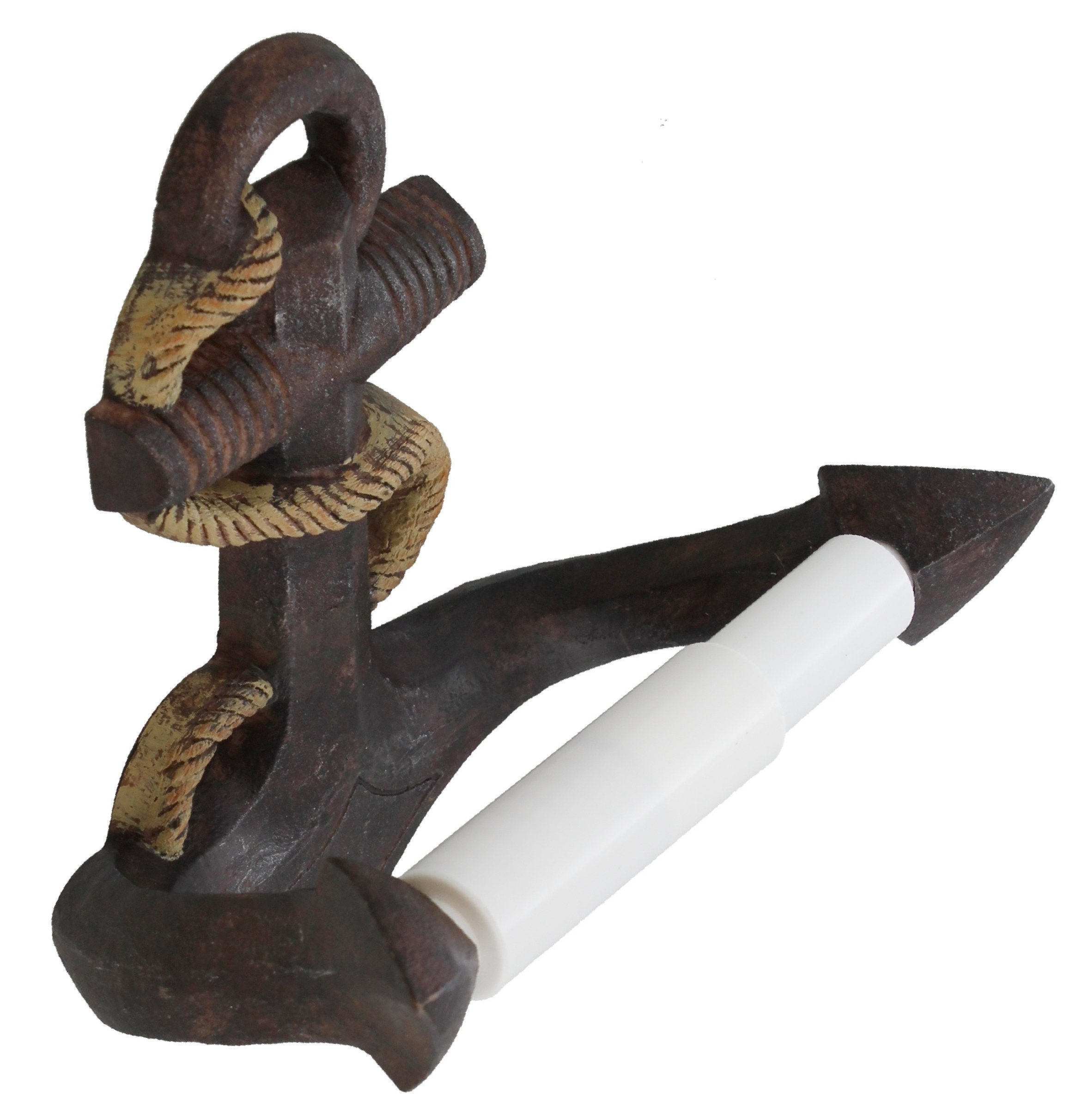 Old River Outdoors Boat Anchor Toilet Paper Holder Rustic Rope Wrapped 98614720018 eBay