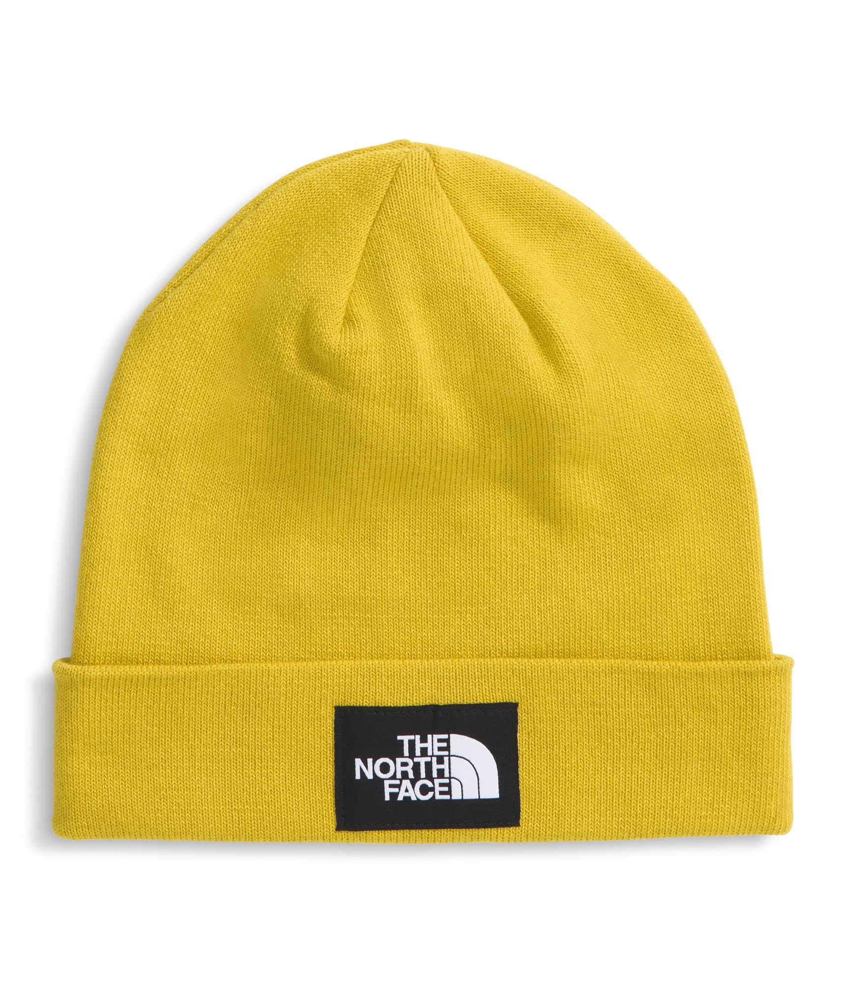 The North Face Dock Worker Recycled Beanie | Deep Fit, Cuffed Winter Hat for Men & Women with Woven Logo Patch, Dijon Yellow, One Size Image