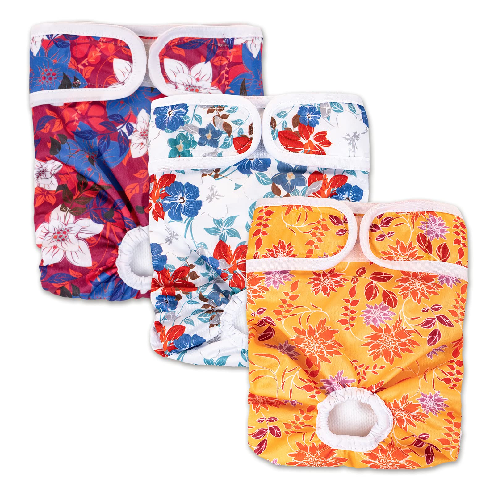 Pet Soft Dog Nappies Female - Washable Female Period Pants for Dogs Pets, Incontinence Reusable Dog Diapers 3Pack — image 1