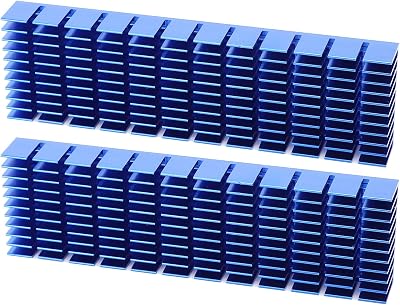 Shanrya Aluminum Heat Sink 35x14x120mm Cooler CPU Amplifier IC Radiator Router