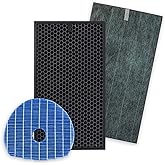 PUREBURG Replacement Filter Set Compatible with Sharp KC-860U PlasmaCluster Air Purifier, H13 HEPA + Activated Carbon + Humidifier Filter