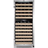 Whynter BWR-0922DZ 92 Built-in or Freestanding Stainless Steel Dual Zone Compressor Large Capacity Wine Refrigerator Rack for