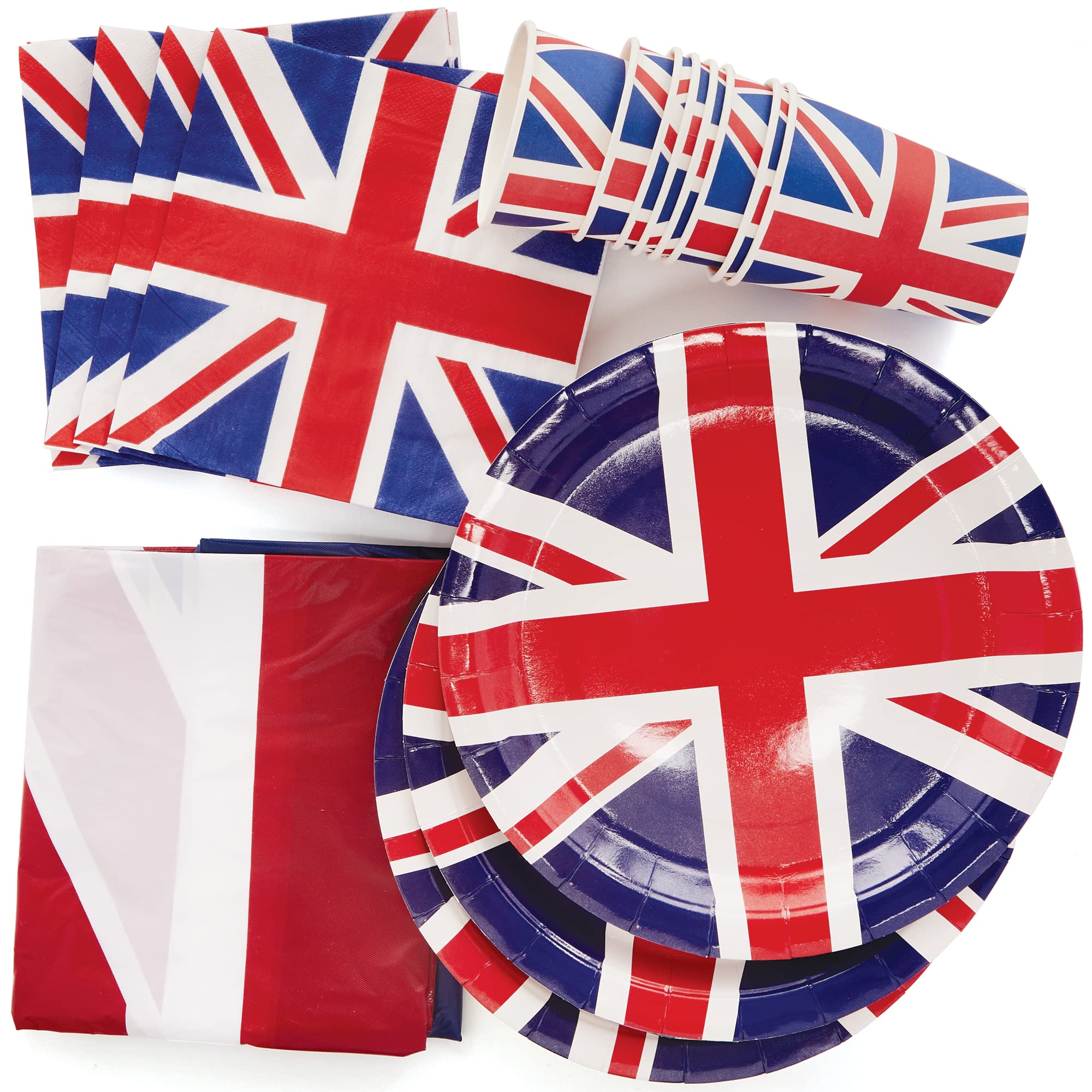 Baker Ross PJ150 Union Jack Party Set for VJ Day 80th Anniversary – 1 Pack, British Themed Party Set