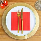 Talking Tables Table Fun 100 x 2ply Red Paper Napkins 33cm Disposable view 2