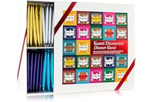 Kusmi Tea Discovery Gift Set - 45 Muslin Tea Bags - Includes Anastasia, Prince Vladimir, Mint & Jasmine Green Teas, White Anastasia, Tropical White, AquaRosa, AquaExotica & Be Cool