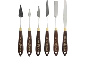 RGM 6 Italian Plus Painting Knife Set, Set of 6, Silver