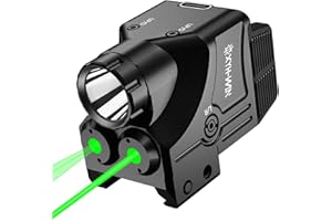 XYH-Win 600 Lumens Weapon Tactical Light Green/Green Circle Laser Sight Combo, Pistol Light with Strobe/Constant Function, Dual-Color Laser Sight,USBC Rechargeable,Fits Standard Picatinny Rails