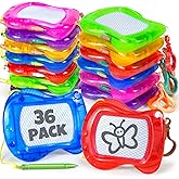 36 Pack Mini Magnetic Drawing Board for Kids, Backpack Keychain Clip Drawing Boards Goodie Bags Stuffers, Erasable Doodle Sketch Writing Pad for Boys Girls Classroom Reward Birthday Party Favor Gifts