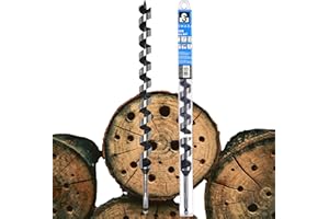 SOMADA 1-Inch x 17-Inch Auger Drill Bit for Wood, Quick Change Hex Shank 3/8-Inch One Piece, Ship Auger Long Drill Bit for Soft and Hard Wood, Plastic, Drywall and Composite Materials