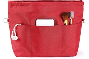 VANCORE Purse Bag Organizer Insert with 13 Pockets, Handbag and Tote Bag Inside Shaper with Zipper