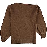 n:PHILANTHROPY Womens Oversized Pullover Sweater, Brown, Small, Choc