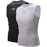 bpbtti Men's High Wicking Sleeveless Base Layer Cycling Running Underwear Quick Dry Vests Lightweight Sports Tank Tops