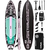 UPWELL 11'6"×35" Extra Wide Inflatable Paddle Board, Stand Up Paddle Board for Youth & Adults, Stable Design, Premium SUP Accessories, 120L Backpack, 10L Dry Bag, Paddle, Leash, Hand Pump, US Fins