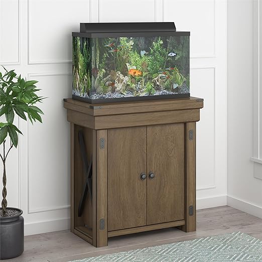 Amazon Com Ameriwood Home Wildwood Aquarium Stand 20 Gallon ameriwood home wildwood aquarium stand 20 gallon rustic gray