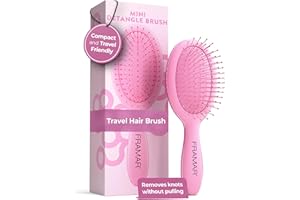 FRAMAR Mini Hair Brush For Women – Travel Hair Brush, Mini Brush, Hairbrush Women, Detangling Hair Brush, Brosse a Cheveux, C