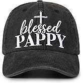 InnoBeta Blessed Pappy Gifts Hat for Men, Pappy Gifts for Christmas, Fathers Day, Birthday, Adjustable Embroidered Baseball Cap