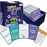 GRANDLMOON Super DJ Play Your Best Song Card Game, Music and Karaoke Party Game for Adults and Teens(180 Prompts & Action Cards)