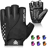 HTZPLOO Bike Gloves Cycling Gloves Biking Gloves for Men Women with Anti-Slip Shock-Absorbing Pad,Light Weight,Nice Fit,Half Finger Bicycle Gloves