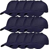 TZ Promise 12 Pack Wholesale Unisex Plain Solid Color Adjustable Baseball Caps Hats