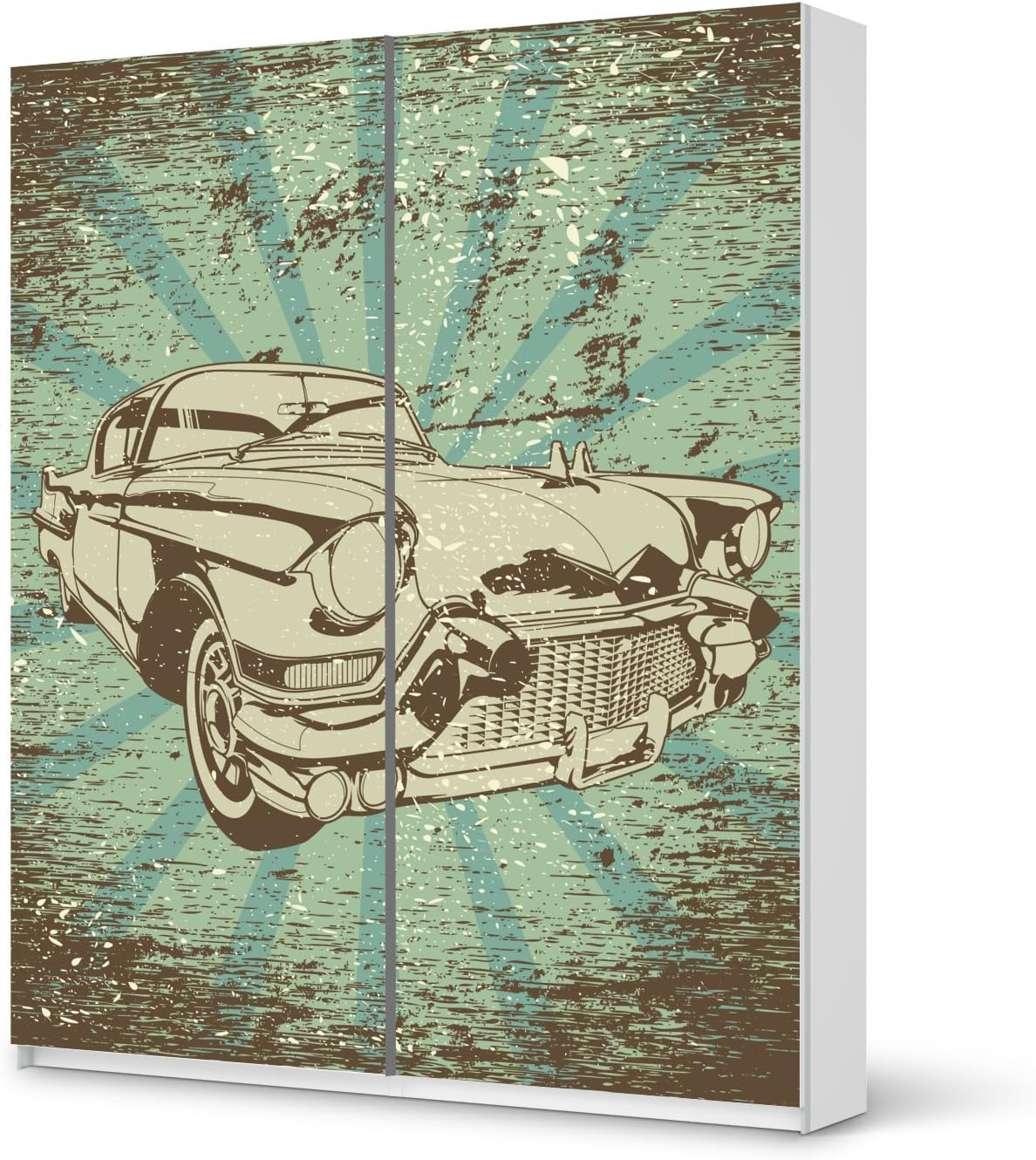 Furniture Decal Sticker Ikea Pax Wardrobe 201 Cm Height Sliding Door Sticker Styleful Vintage 1 Self Adhesive Decorative Quality Solvent Free Vinyl Retro Cars 1 Pax Schrank 236 Cm Hohe Schiebetur Amazon Co Uk Kitchen Home