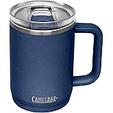 CamelBak Thrive Leak-Proof 16 oz Mug, Insulated Stainless Steel - For travel, coffee, tea, hot beverages - Spill Proof - Cup-holder Compatible, Navy
