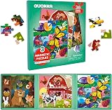 QUOKKA Magnetic Puzzles for Toddlers 3 Year Olds Farm Animals 36pc view 8