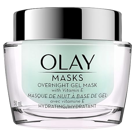 Face Mask Gel By Olay Masks Overnight Facial Moisturizer With Vitamin E And Hyaluronic Acid For Hydrating Skin 17 Fl Ounce