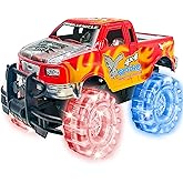 ArtCreativity Light Up Red Monster Truck, 1 Piece, 8 Inch Monster Truck Toy with Flashing LED Tires & Batteries, Push n Go Car Toys for Kids, Fun Gift for Boys & Girls Ages 3 & Up…