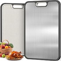 Titanium Cutting Board for Kitchen, Dual-Sided Pure Titanium