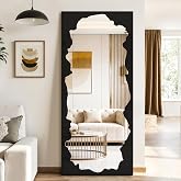 Full Length Mirror for Wall, 70"x30" Black Abstract Wall Decor Mirror | HD Tempered Glass, Wall Mounted or Leaning Against the Wall, Perfect for Living Room, Bedroom, Cloakroom, and Bathroom Decor