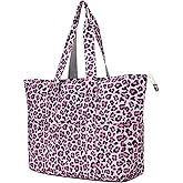 Lovelinks21 Large Tote Bag for Women with Zipper Utility Work Travel Gym Tote Bag Beach Picnic Vacation Shoulder Handbag