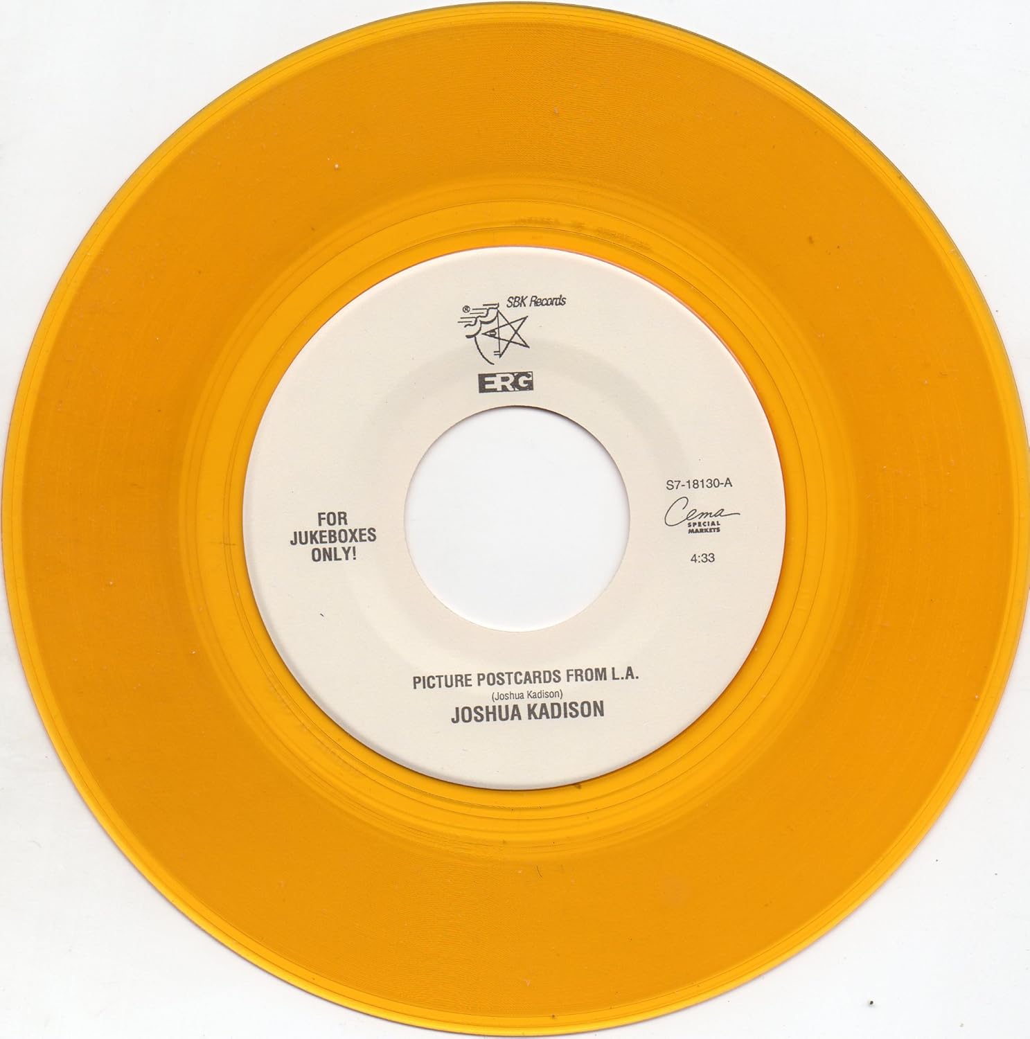 joshua kadison Picture Postcards From L.a.=b/w= Jessie=7"45 Record