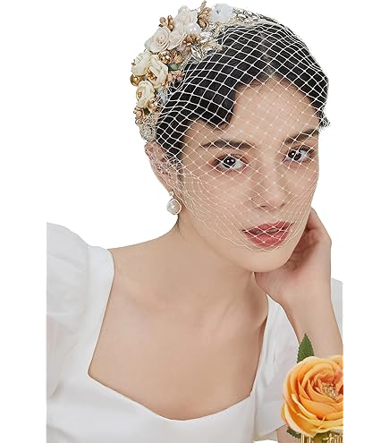 Sombreros Vintage Para Mujer De Los Años 20 Y 50, Con Velo De Plumas, Para Novia, Boda, Fiesta De Té, 1