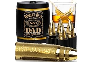 Oaksea Birthday Gifts for Dad Men from Daughter Son Wife, Whiskey Stones Set Gift for Dad Grandpa Who Wants Nothing, Cool Stuff Gadgets Man Cave Retirement Bourbon Presents