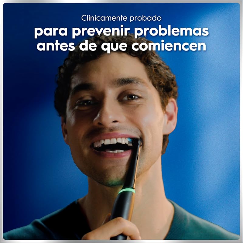 iO 6 Cepillos de Dientes Eléctricos, Negro y Rosa, Pack de 2