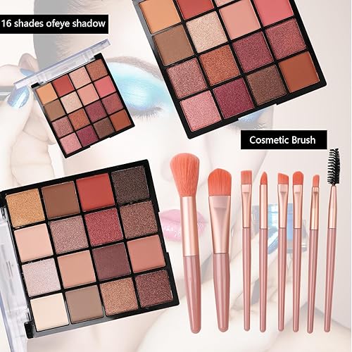 Makeup Kit All-in-one Makeup Gift Set for Women Full Kit,including travel  makeup bag, makeup brush set, eyesha