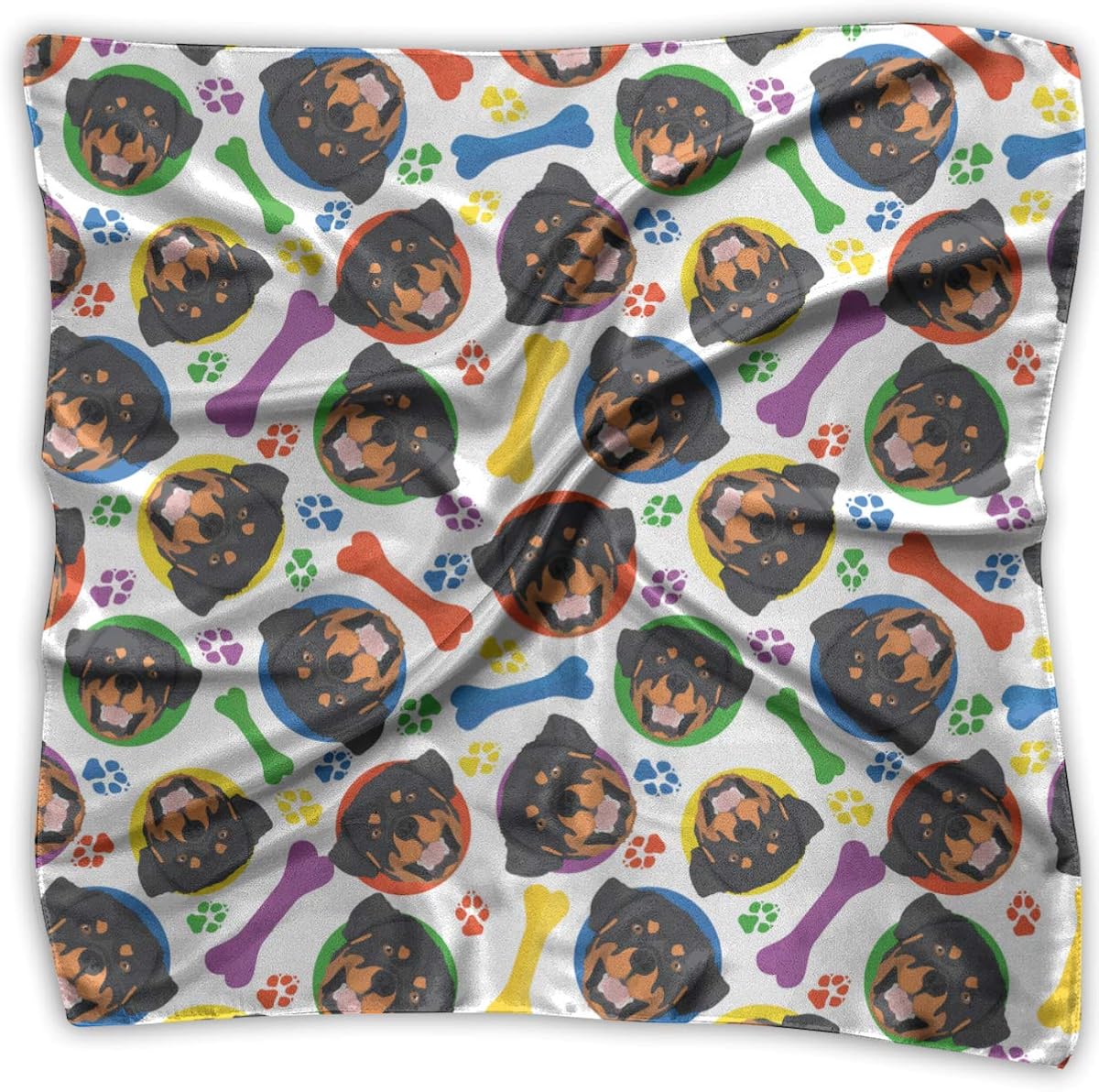 Bunte und Verspielte Hund Rottweiler Haustier Gesicht mit Pfoten und