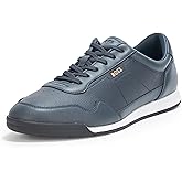 BOSS Men's Titanium Low Profile Leather Sneakers